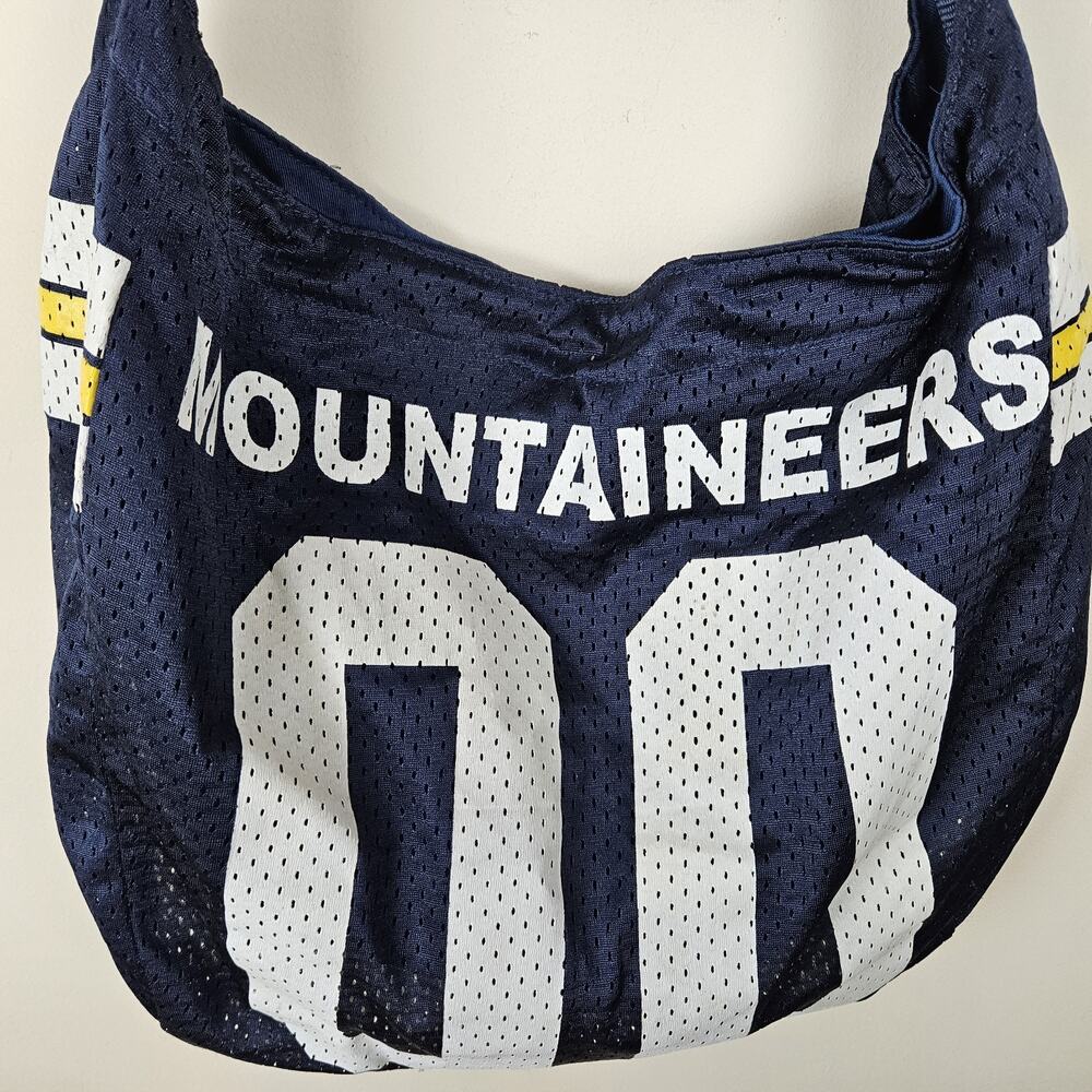 WV West Virginia Mountaineers Football Team Purse Handbag Bag Navy Blue Gold